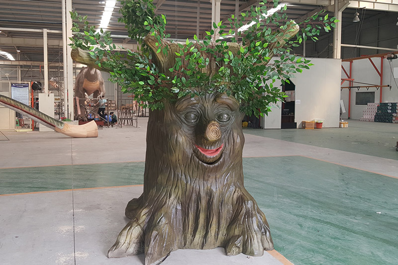 說(shuō)話樹(shù)制作現(xiàn)場(chǎng)，仿真植物仿真樹(shù)