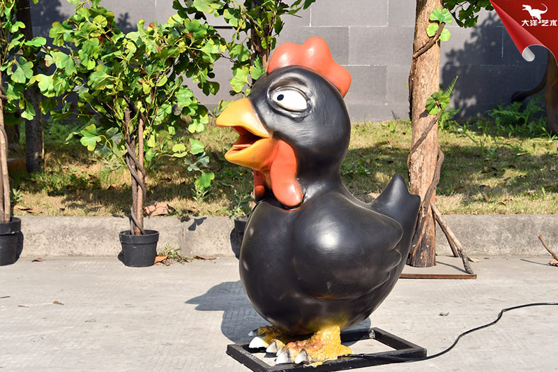 仿真動(dòng)物雕塑，卡通雕塑，公雞雕塑