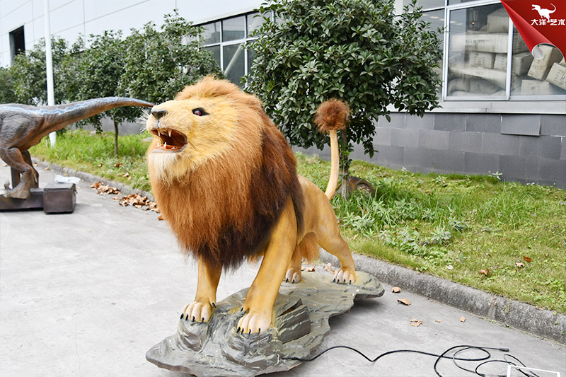 仿真獅子 仿真皮毛動(dòng)物模型